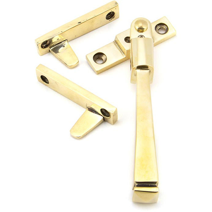 From The Anvil - Night-Vent Locking Avon Fastener - Aged Brass - 90411 - Choice Handles