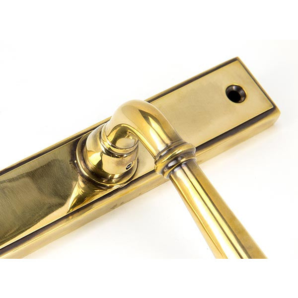 From The Anvil - Newbury Slimline Lever Espag. Lock Set - Aged Brass - 91413 - Choice Handles