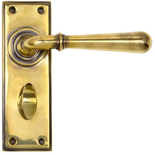 From The Anvil - Newbury Lever Bathroom Set - Aged Brass - 91416 - Choice Handles