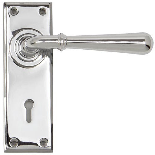 From The Anvil - Newbury Lever Lock Set - Polished Chrome - 91421 - Choice Handles