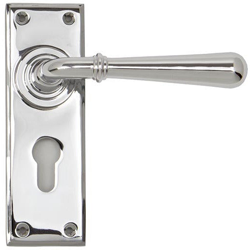 From The Anvil - Newbury Lever Euro Lock Set - Polished Chrome - 91424 - Choice Handles