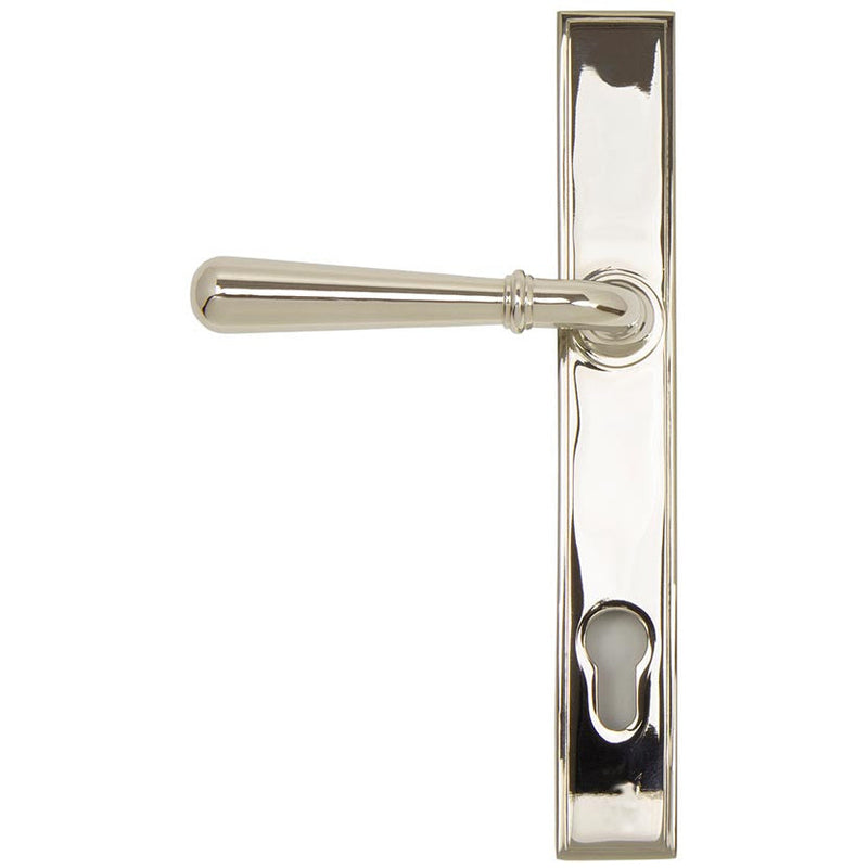 From The Anvil - Newbury Slimline Lever Espag. Lock Set - Polished Nickel - 91427 - Choice Handles