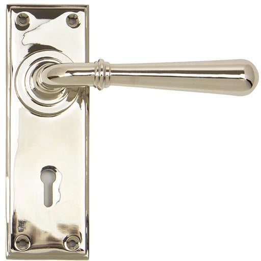 From The Anvil - Newbury Lever Lock Set - Polished Nickel - 91428 - Choice Handles