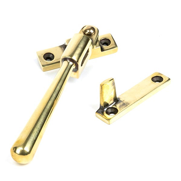 From The Anvil - Night-Vent Locking Newbury Fastener - Aged Brass - 91442 - Choice Handles