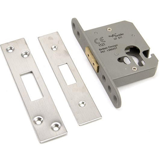 From The Anvil - 2 ½" Euro Profile Dead Lock - Satin Stainless Steel - 91842 - Choice Handles