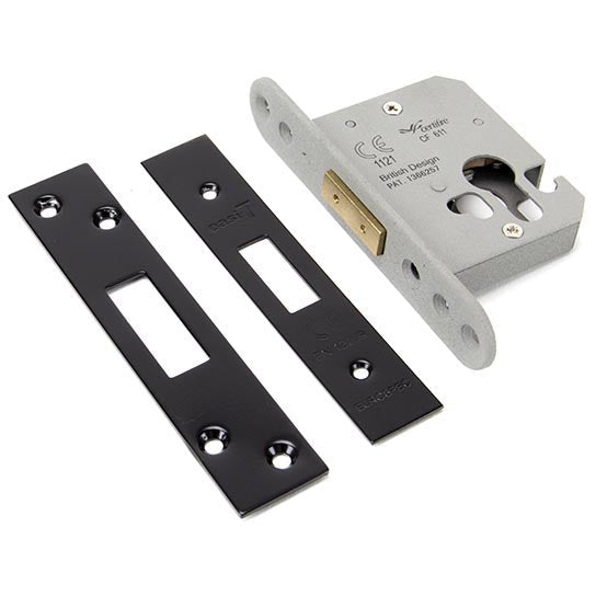 From The Anvil - 2 ½" Euro Profile Dead Lock - Black - 91845 - Choice Handles