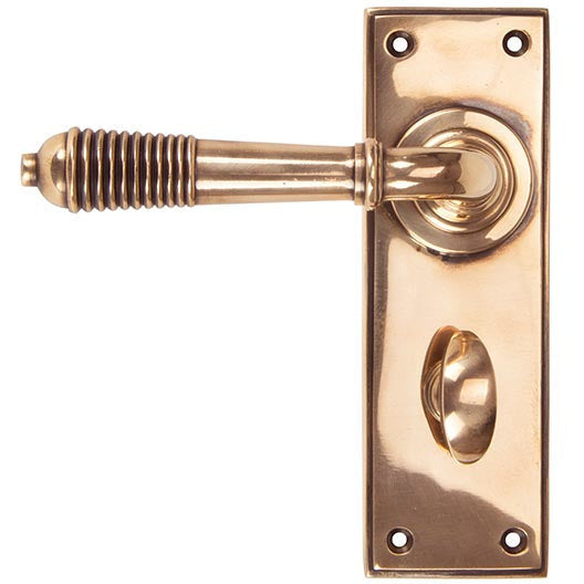 From The Anvil - Reeded Lever Bathroom Set - Polished Bronze - 91915 - Choice Handles