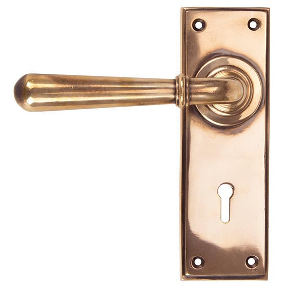 From The Anvil - Newbury Lever Lock Set - Polished Bronze - 91919 - Choice Handles