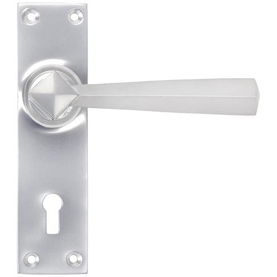 From The Anvil - Straight Lever Lock Set - Satin Chrome - 91967 - Choice Handles