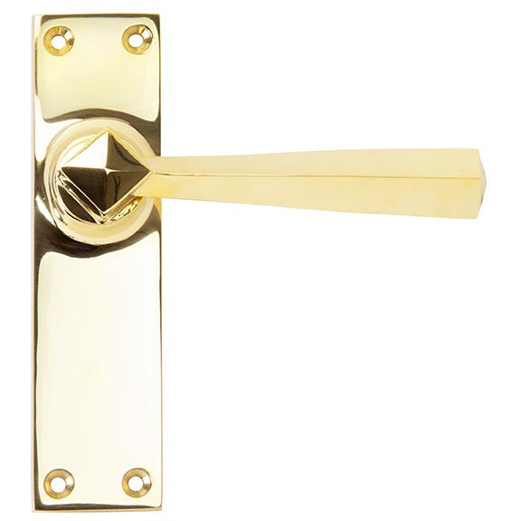 From The Anvil - Straight Lever Latch Set - Polished Brass - 91968 - Choice Handles