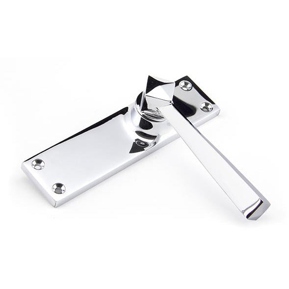 From The Anvil - Straight Lever Latch Set - Polished Chrome - 91969 - Choice Handles