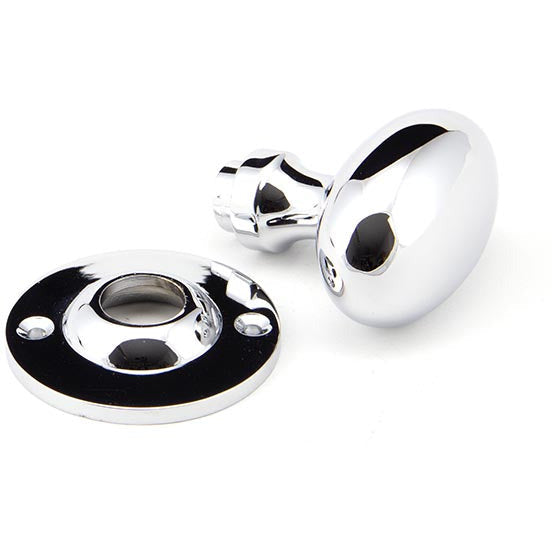 From The Anvil - Oval Mortice/Rim Knob Set - Polished Chrome - 91975 - Choice Handles