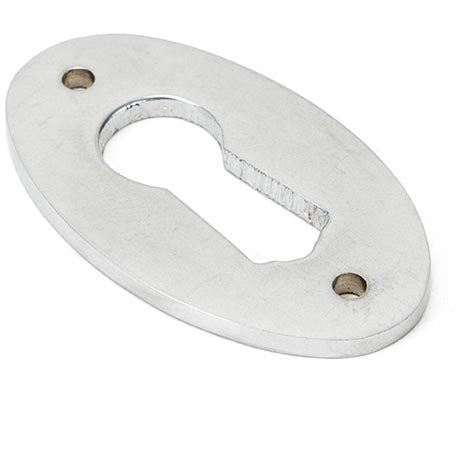 From The Anvil - Oval Escutcheon - Satin Chrome - 91985 - Choice Handles