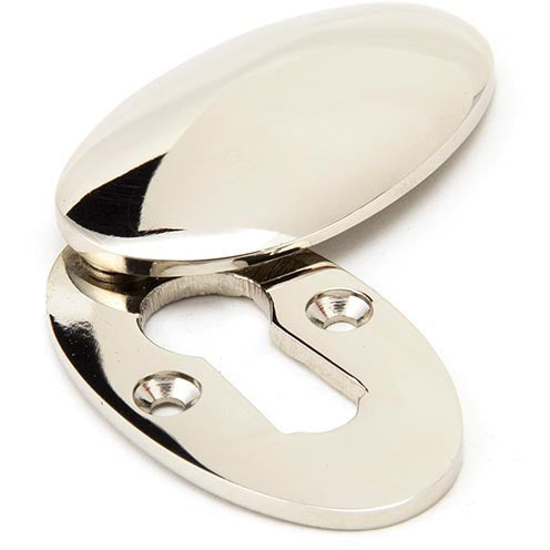 From The Anvil - Oval Escutcheon & Cover - Polished Nickel - 91989 - Choice Handles