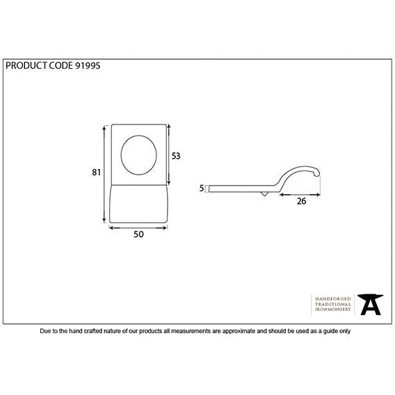 From The Anvil - Rim Cylinder Pull - Satin Chrome - 91995 - Choice Handles