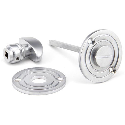 From The Anvil - Round Bathroom Thumbturn - Satin Chrome - 91996 - Choice Handles