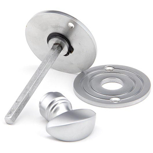 From The Anvil - Round Bathroom Thumbturn - Satin Chrome - 91996 - Choice Handles