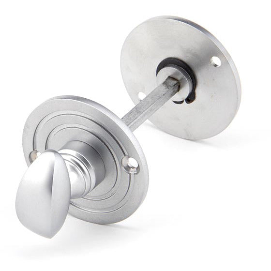 From The Anvil - Round Bathroom Thumbturn - Satin Chrome - 91996 - Choice Handles