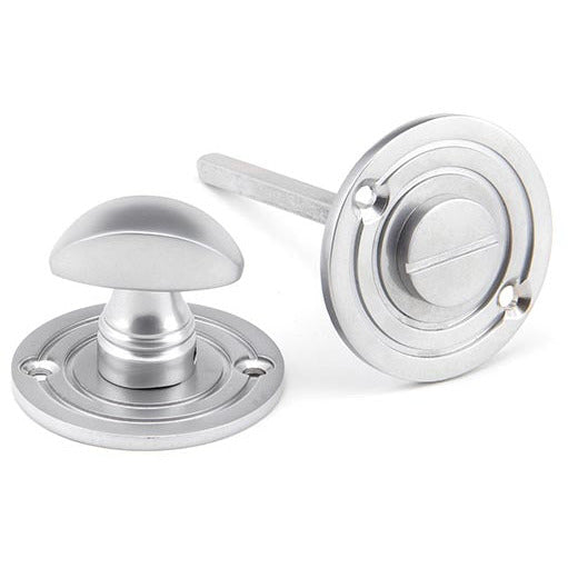 From The Anvil - Round Bathroom Thumbturn - Satin Chrome - 91996 - Choice Handles