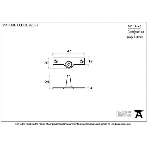 From The Anvil - Offset Stay Pin - Aged Brass - 92037 - Choice Handles