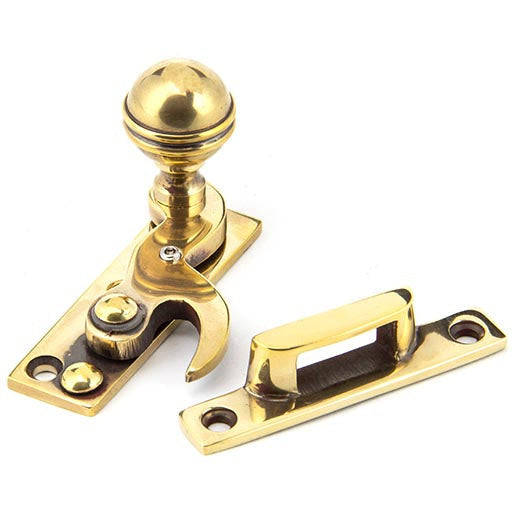 From The Anvil - Prestbury Sash Hook Fastener - Aged Brass - 92042 - Choice Handles