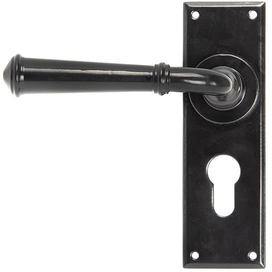 From The Anvil - Regency Lever Euro Lock Set - Black - 92060 - Choice Handles