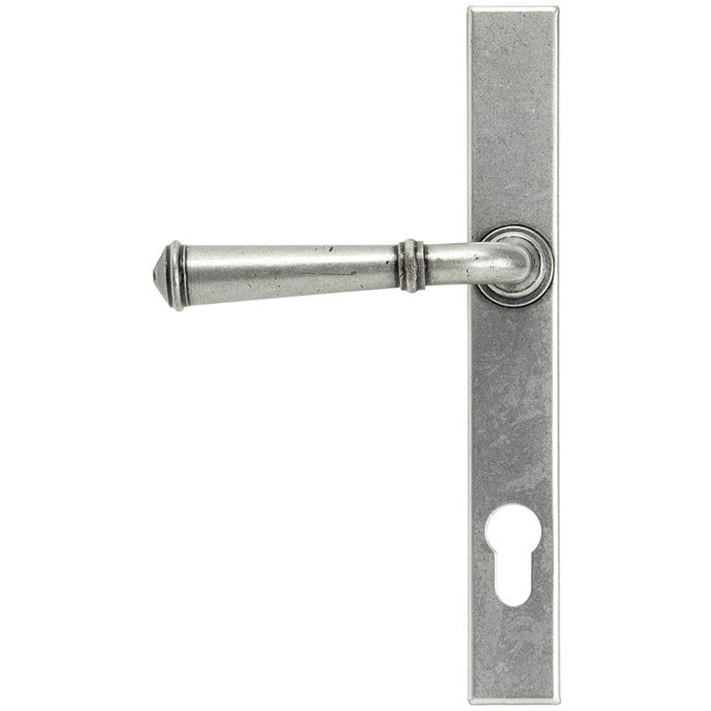 From The Anvil - Regency Slimline Lever Espag. Lock Set - Pewter Patina - 92062 - Choice Handles