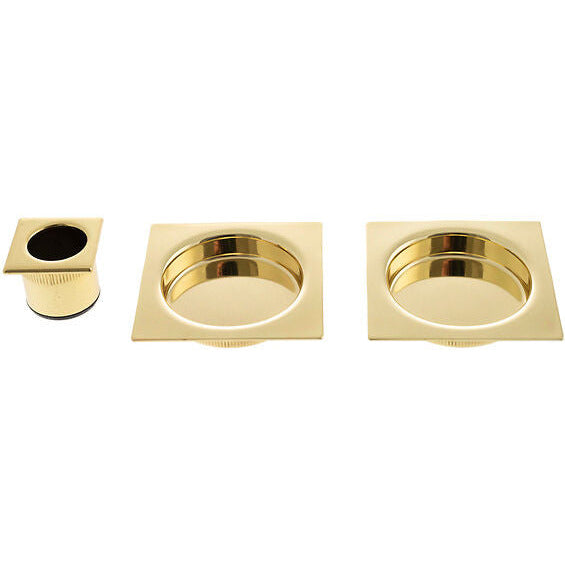 AGB Sliding Door Flush Pull Square - Polished Brass - B019301003 - Choice Handles