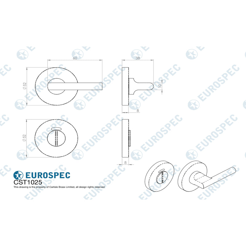 Eurospec - Disabled Thumbturn & Release - Satin Stainless Steel - CST1025SSS - Choice Handles