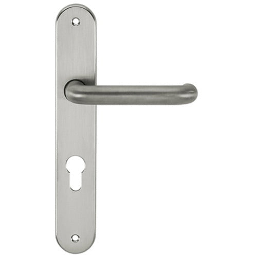 CleanTouch Anti-Bac RTD Safety Lever on Round Euro Backplate - Satin Chrome - CTLOBRERTDSC - Choice Handles