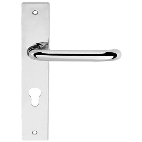 CleanTouch Anti-Bac RTD Safety Lever on Square Euro Backplate - Polished Chrome - CTLOBSERTDPC - Choice Handles