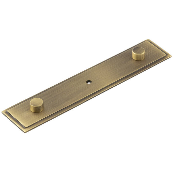 Hoxton Rushton 140x30mm Backplate for Cabinet Knobs - Antique Brass - HOX6090AB - Choice Handles
