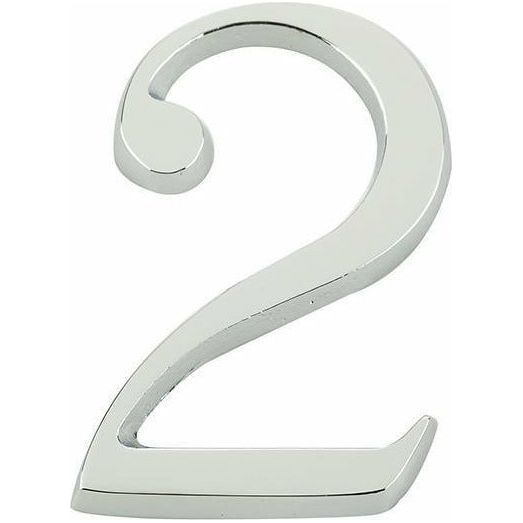 Jedo 60mm Polished Chrome Pinfix Numeral 2" - JPC-2 - Choice Handles