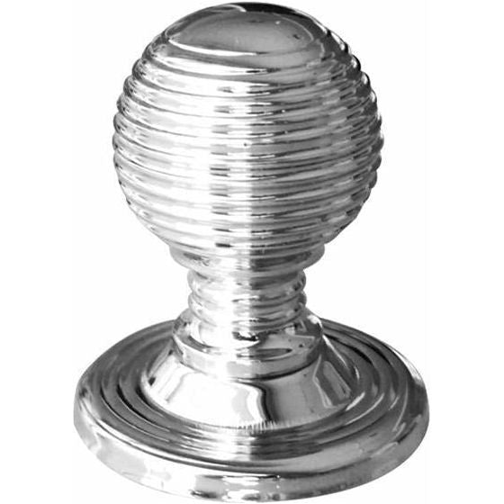 Frelan - Reeded 22mm Cupboard Knob - Polished Chrome - JR23APC - Choice Handles