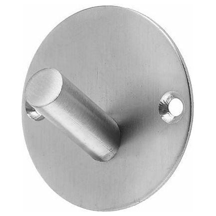 Frelan - Round Single Robe Hook - Satin Stainless Steel - JSS902A - Choice Handles