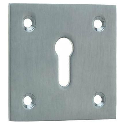 Frelan - Standard Profile Square Keyhole Escutcheon - Satin Chrome - JV153SC - Choice Handles