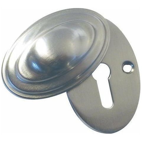 Frelan - Standard Profile Covered Keyhole Escutcheon 56mm x 32mm - Satin Nickel - JV76SN - Choice Handles