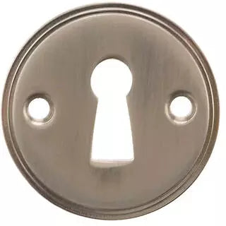 Millhouse Brass Solid Brass Open Key Hole Escutcheon - Satin Nickel - MHRKESN (Pair) - Choice Handles