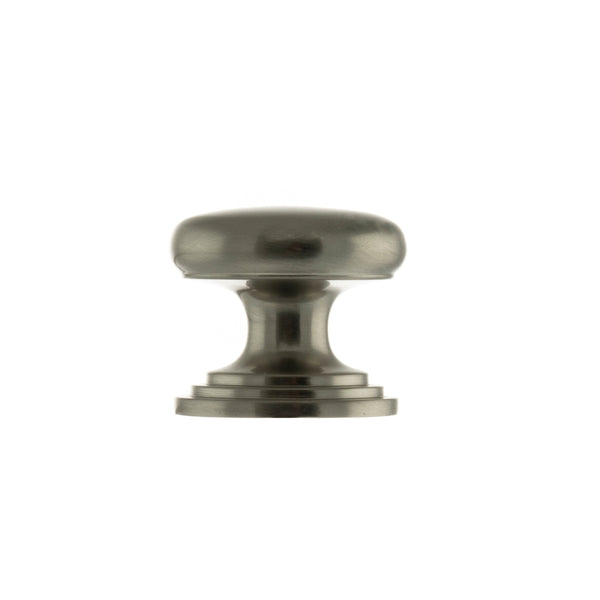 Atlantic - Old English Lincoln Solid Brass Victorian Cabinet Knob 38mm on Concealed Fix - Satin Nickel - OEC1238SN - Choice Handles