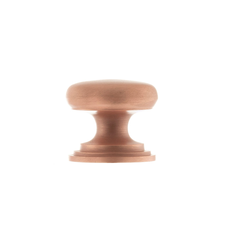 Atlantic - Old English Lincoln Solid Brass Victorian Cabinet Knob 32mm on Concealed Fix - Urban Satin Copper - OEC1232USC - Choice Handles