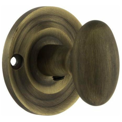 Atlantic Old English Solid Brass Oval WC Turn and Release - Matt Antique Brass - OEOWCMAB - Choice Handles