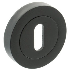 STATUS Key Escutcheon on Round Rose - Matt Black - S2ESCKRMB  - (Pair) - Choice Handles