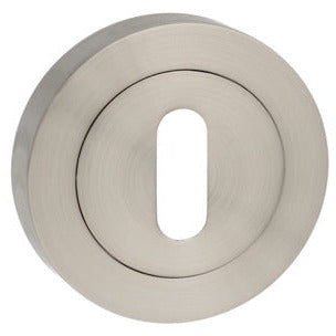 STATUS Key Escutcheon on Round Rose - Satin Nickel - S2ESCKRSN  - (Pair) - Choice Handles