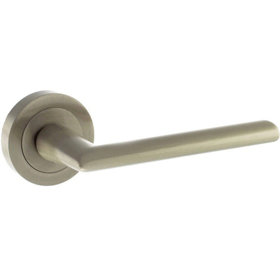 STATUS Georgia Lever on Round Rose - Satin Nickel - S39RSN - Choice Handles