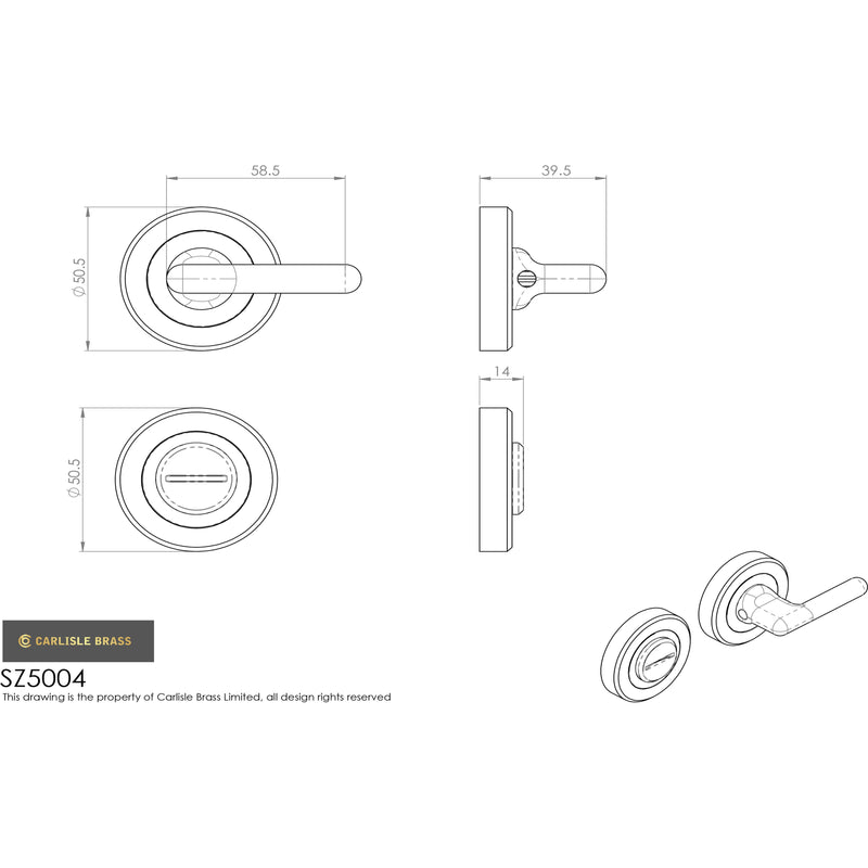 Serozzetta - DDA Compliant Turn and Release  - PVD - SZ5004PVD - Choice Handles