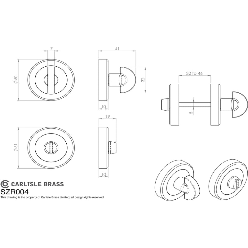 Serozzetta - Serozzetta Turn and Release Satin Nickel - Satin Nickel - SZR004SN - Choice Handles