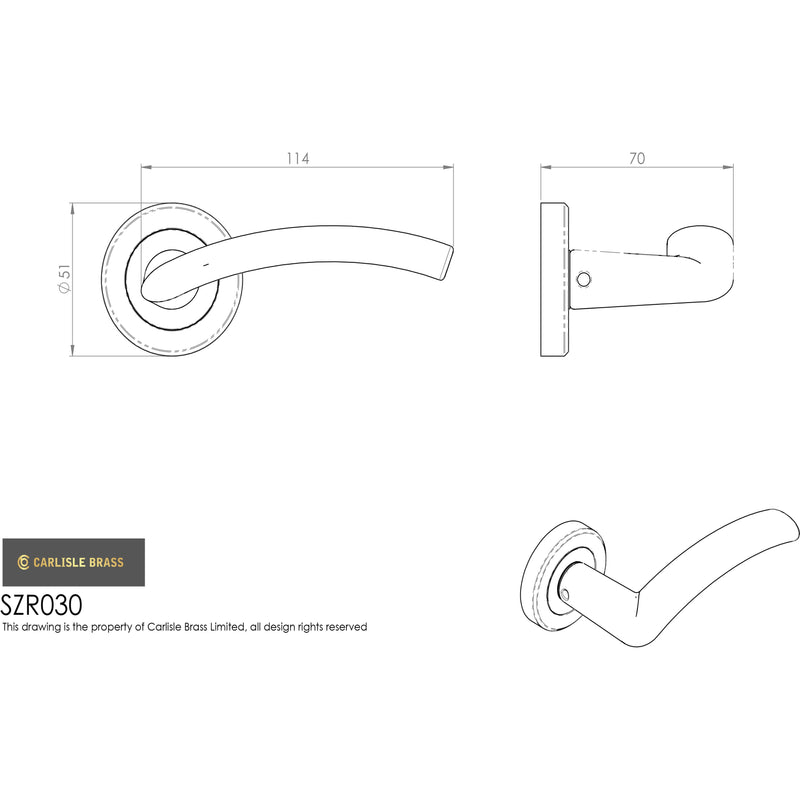 Serozzetta - Trenta Lever on Rose - Polished Nickel - SZR030PN - Choice Handles