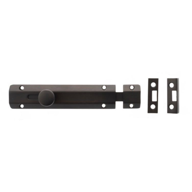 Atlantic Solid Brass Surface Door Bolt 6" - Urban Dark Bronze - ASB6UDB - Choice Handles