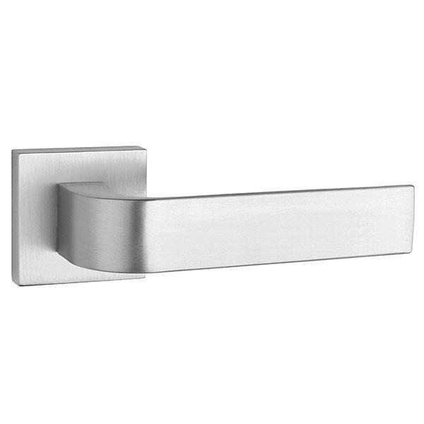 Tupai Rapido CurvaLine Turis Designer Lever on Square Rose - Satin Chrome - Choice Handles