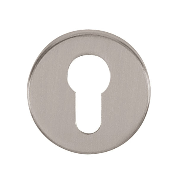 Tupai Rapido CurvaLine Euro Escutcheon on Round Rose - Pearl Nickel (Pair) - TESCERPL - Choice Handles